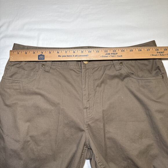 Toad & Co Mission Ridge 5 Pocket Lean Brown Pants Organic Cotton Mens 36X32 EUC - Picture 7 of 14